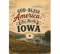 God Bless America… But Mostly Iowa: A Rustic College Ruled Notebook for Students, Journaling, School Notes & Everyday Writing (8.5" x 11", 120 Pages)
