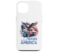 God Bless America Cool Eagle & Truck Patriotic Fun Case for iPhone 13
