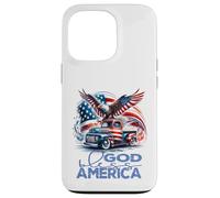 God Bless America Cool Eagle & Truck Patriotic Fun Case for iPhone 13 Pro
