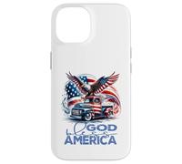 God Bless America Cool Eagle & Truck Patriotic Fun Case for iPhone 14
