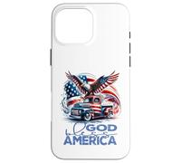God Bless America Cool Eagle & Truck Patriotic Fun Case for iPhone 16 Pro Max