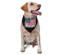 God Bless America Dog Bandanas Pet Scarf Triangle Bib Cats Adjustable Kerchief Accessories for Small Medium Large Puppy