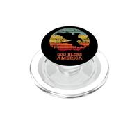 God Bless America Eagle Retro Distressed Grunge Design PopSockets PopGrip for MagSafe