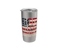 God Bless America Flag Art Stainless Steel Insulated Tumbler
