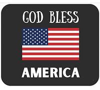 God Bless America Fourth Of July Shirt Mouse Mat Soft Mousepad Stitched Edge Mouse Pads For Laptop Work Office 25X30Cm