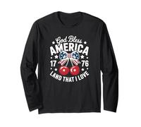 God Bless America Land That I Love 1776 4th of July Cherries Long Sleeve T-Shirt