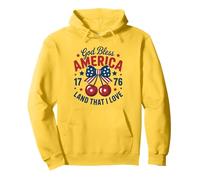 God Bless America Land That I Love 1776 4th of July Cherries Pullover Hoodie