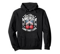 God Bless America Land That I Love 1776 4th of July Cherries Pullover Hoodie