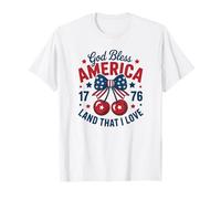 God Bless America Land That I Love 1776 4th of July Cherries T-Shirt