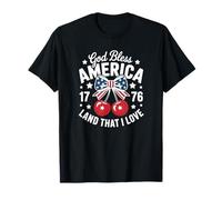 God Bless America Land That I Love 1776 4th of July Cherries T-Shirt