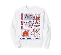 God Bless America Land That I Love Cottagecore Floral USA Sweatshirt