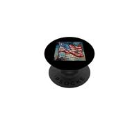 God Bless America Land That I Love US flag artsy painting PopSockets Adhesive PopGrip