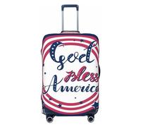 God Bless America Patriotic Star Travel Luggage Covers - Elasticity Suitcase Covers Protector for Luggage 18-32 Inch