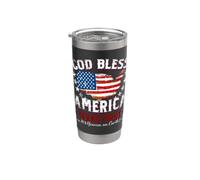 GOD Bless America Texas First Funny State Stainless Steel Insulated Tumbler