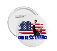 God Bless America Trump 2024brooch Pin Badges Decors For Backpacks Clothes Hats 1 Pcs