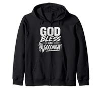 God Bless And Goodnight, Goodnight Prayers, Prayer Hands. Zip Hoodie