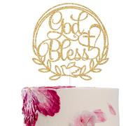 God Bless Cake Topper, Religious Baptism Cake Decor, Bless This Child, First Holy Communion, Cross Wedding Baby Shower Christening Party Decorations