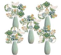 God Bless Centerpieces Baptism Table Toppers Baby Shower Decorations for Boy Girl, Green First Holy Communion Mi Bautizo Christening Decor Party Supplies