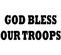 God Bless Our Troops Army Car Window Van Sticker Any Colour Free U.K. P&P