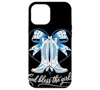 God Bless The Girls Western Cowgirl Boots Heart Bow Country Case for iPhone 12 Pro Max