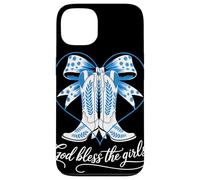 God Bless The Girls Western Cowgirl Boots Heart Bow Country Case for iPhone 13