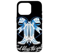 God Bless The Girls Western Cowgirl Boots Heart Bow Country Case for iPhone 16 Pro