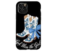 God Bless The Girls White Cowgirl Boots Western Country Case for iPhone 11 Pro