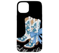 God Bless The Girls White Cowgirl Boots Western Country Case for iPhone 15 Plus