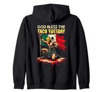 God Bless The Taco Tuesday Lucha Libre Zip Hoodie