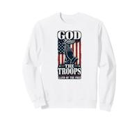 God Bless The Troops Land Of The Free Patriotic Sweatshirt
