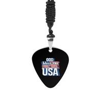God Bless The U.S.A. Fashion Guitar Picks Necklace Music Jewellery Personalized Pendant