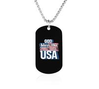 God Bless The U.S.A. Fashion Pendant Necklace Chain Personalized Graphic Jewellery