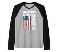 God Bless the U.S.A. Pride of the US-Americans Raglan Baseball Tee