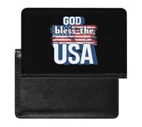 God Bless The U.S.A. Slim Passport Holder Credit Card Cover Travel Essentials Wallet