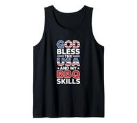 God Bless The USA and My BBQ Skills Grilling Tank Top