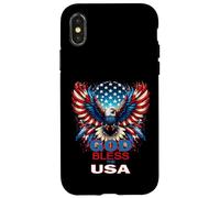God Bless The USA Awesome Eagle Cool Patriotic Emblem Case for iPhone X/XS