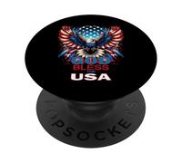 God Bless The USA Awesome Eagle Cool Patriotic Emblem PopSockets Adhesive PopGrip