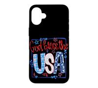 God Bless the USA Fourth of July America Pride Design Case for iPhone 16 Plus