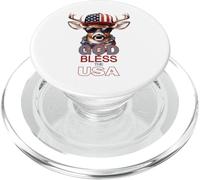 God Bless The USA Funny Patriotic Cool Deer Buck In Hat PopSockets PopGrip for MagSafe
