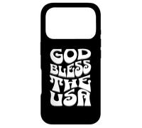 God Bless The USA Patriotic Retro Font Design Case for iPhone 17 Pro