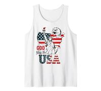 God Bless the USA Shirt Statue of Liberty Eagle Patriotic Tank Top