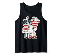 God Bless the USA Shirt Statue of Liberty Eagle Patriotic Tank Top