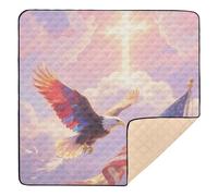 God Bless USA Bird Soft Padded Baby Playmat for Floor Water Resistant Padded Baby Mat for Babies Infants Toddlers, 50'' x 50''