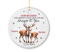 God Blessed The Broken Road Let Me Christmas Tree Hanging Ornament Unique Tree Decorations With Gold String Christmas Decorations For New Years Keepsake Kitchen