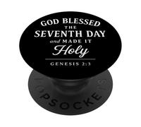 God Blessed the Seventh Day and Made It Holy PopSockets Adhesive PopGrip