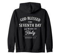 God Blessed the Seventh Day and Made It Holy Zip Hoodie