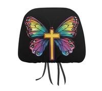 God Butterfly Car Headrest Covers Seat Head Rest Protector