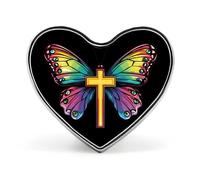 God Butterfly Heart Badge Funny Lapel Pins Personalized Button Brooch Pin for Clothing Bag Accessories