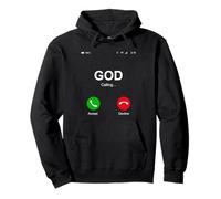 God Calling Funny God Phone Christian Church Mens Women Kids Pullover Hoodie