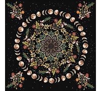 God Card Table Cloth Tapestry Moon Phase Plant Tarot Tablecloth Astrology